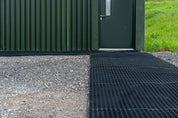 Rubber Grass Matting Roll L10.5m x W1m Safe Construction Walkway & 23mm Thickness