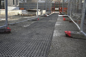 Rubber Grass Matting Roll L10.5m x W1m Safe Construction Walkway & 23mm Thickness