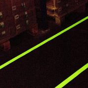 Glow in Dark Aisle Marking Tape – Heavy - Duty Floor Line Marking for Warehouses & Industrial Safety - Slips Away - Anti slip tape - Photolum permstripe - H6901X 75mm - 