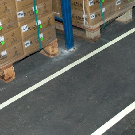 Glow in Dark Aisle Marking Tape – Heavy - Duty Floor Line Marking for Warehouses & Industrial Safety - Slips Away - Anti slip tape - Photolum permstripe - H6901X 75mm - 