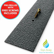 GREY 50mm Wide Non - Slip Anti - Skid Decking Strips - Safety and Style for Outdoor Space - Slips Away - Decking strips - Grey Decking Sample - 