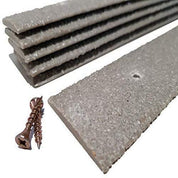 Grey Anti - Slip Decking Strips – 50mm GRP Stair Treads for Outdoor Safety - Slips Away - Decking strips - Grey Decking Sample - 