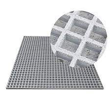 Grey GRP Open Mesh Grating Panels – Anti - Slip & Corrosion - Resistant for Walkways & Platforms - Slips Away - GRP MESH GRATING - GRY GRP MESH 2000x1000x25 - 