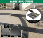 Grey GRP Open Mesh Grating Panels – Anti - Slip & Corrosion - Resistant for Walkways & Platforms - Slips Away - GRP MESH GRATING - GRY GRP MESH 2000x1000x25 - 