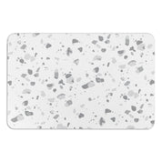 Grey Terrazzo Bathmat - Geometric Bathmat - Neutral Color Bathroom Decor - Abstract Mat - Modern Bathroom Decor - White Stone Non Slip Mat - Slips Away - 1330568810 -