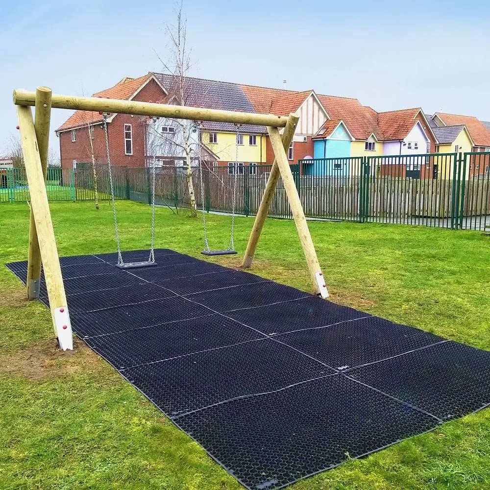 Groundsafe Rubber Grass Matting – Impact Absorbing Anti-Slip Playground & Outdoor Safety Mat – 23mm - Slips Away - GS1015 -