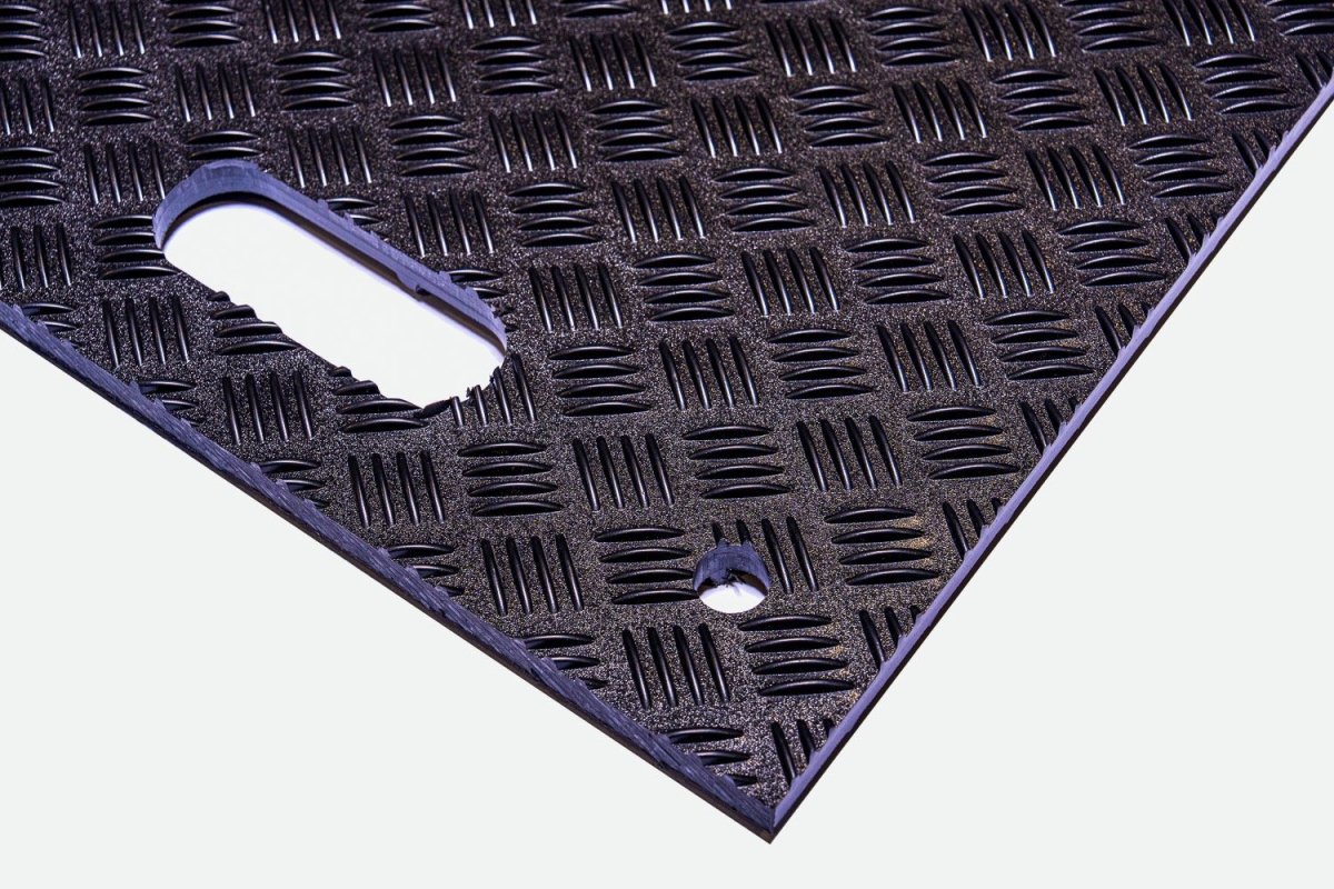 GroundTrak PRO Ground Protection Mat (60t) - 2400x1200x17.5mm - Slips Away - GP4896BL - 