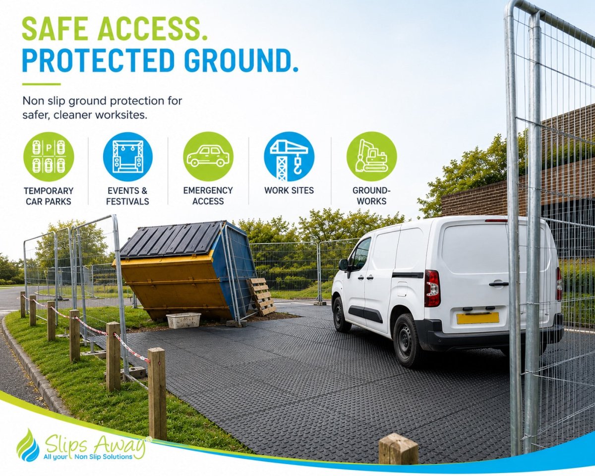 GroundTuff Ground Protection Mat (20t) - 1200x800x22mm - 20 Tonne Rated - Slips Away - GP3248BL -