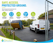 GroundTuff Ground Protection Mat (20t) - 1200x800x22mm - 20 Tonne Rated - Slips Away - GP3248BL -