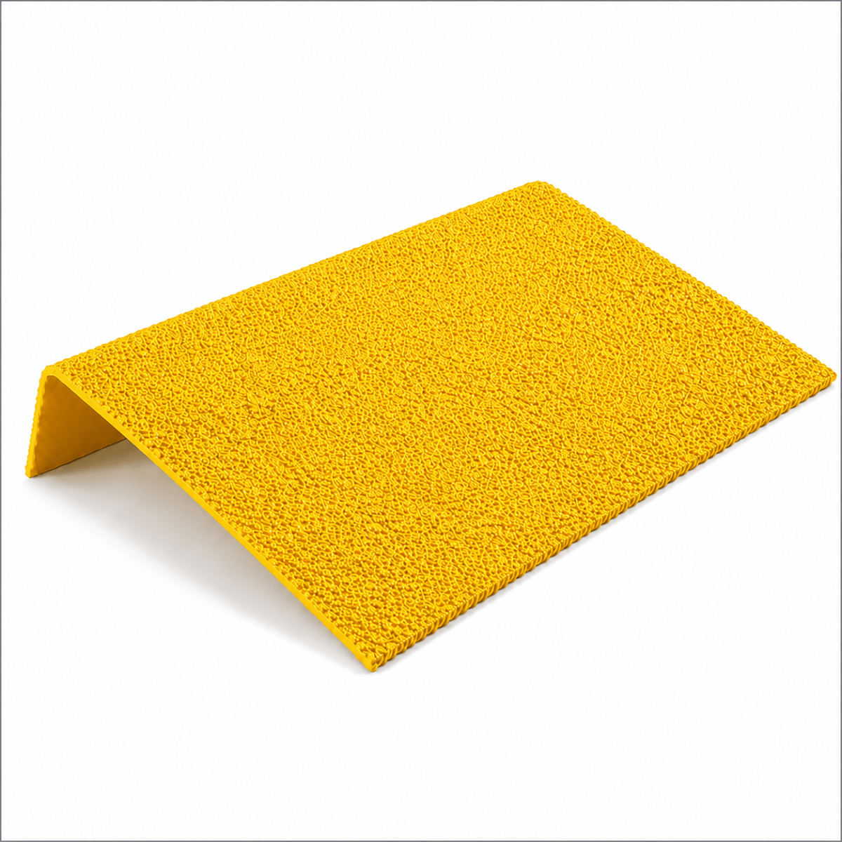 GRP Tread Cover Black with Yellow Nosing main image on white background.