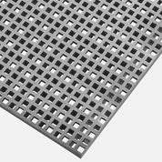Grey GRP Mini mesh panel sheet  grid-patterned mat on a white background