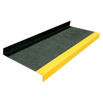 GRP Stair Tread Cover Step Nosing TURN UP / TURN DOWN – 1000mm x 265mm - Slips Away - stair treads -  -