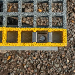 GRP Step Over Platform – Non - Slip Fiberglass Access Platform for Safe Walkways & Worksites - Slips Away - GRP Step over platform - G - SP1839 - 138GY - 