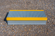 GRP Step Over Platform – Non - Slip Fiberglass Access Platform for Safe Walkways & Worksites - Slips Away - GRP Step over platform - G - SP4848 - 138GY - 