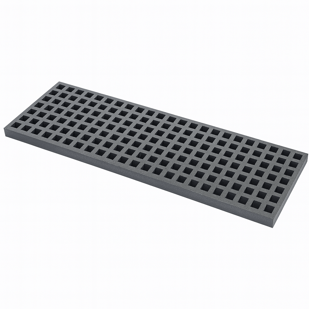 GRP Waffle Board, Moulded, 996mm x 310mm x 25mm - GREY - Slips Away - GRP MESH GRATING -  - 