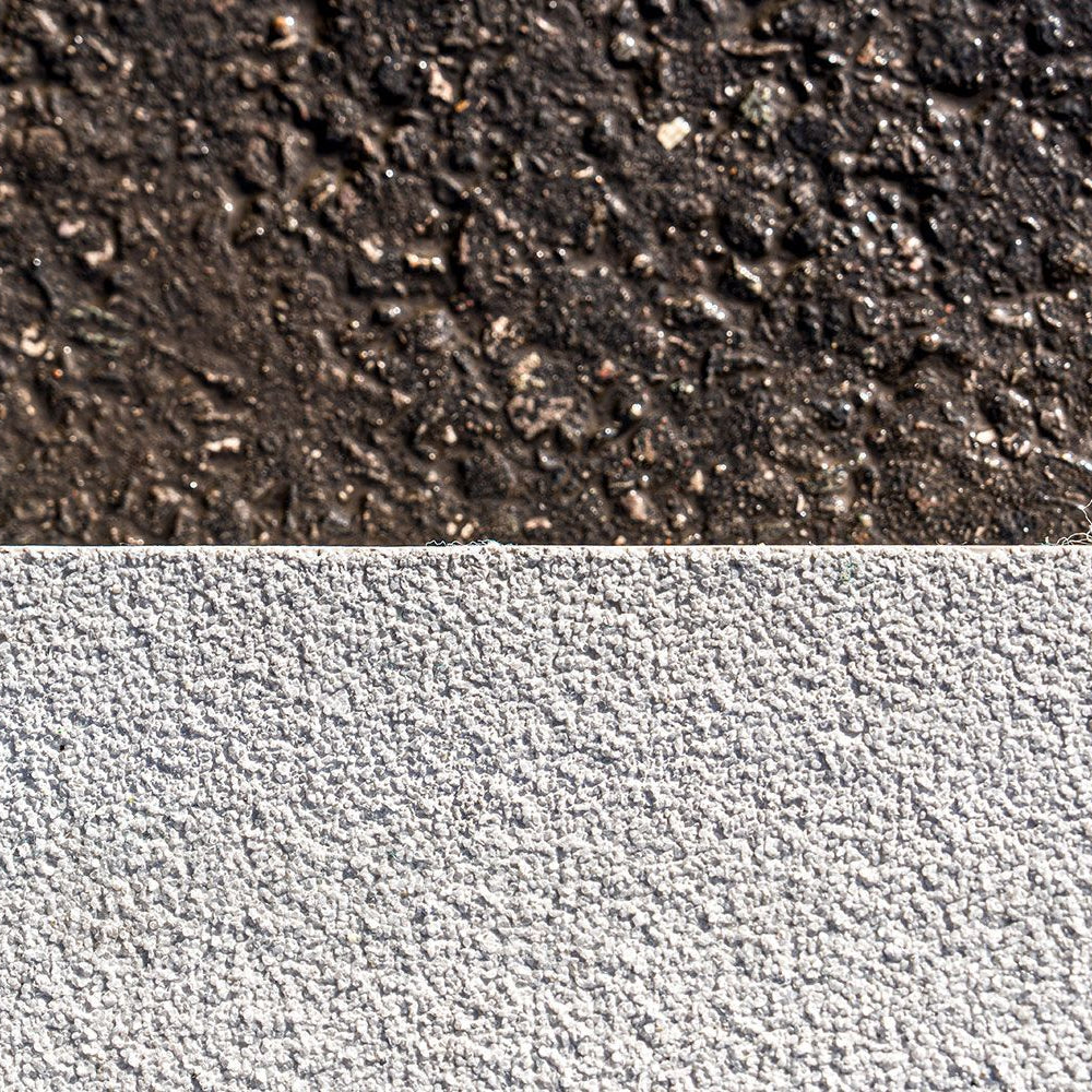 Close-up of GRP SOLID TOP Textured material and light gray textured material
