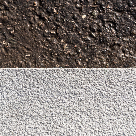 Close-up of GRP SOLID TOP Textured material and light gray textured material
