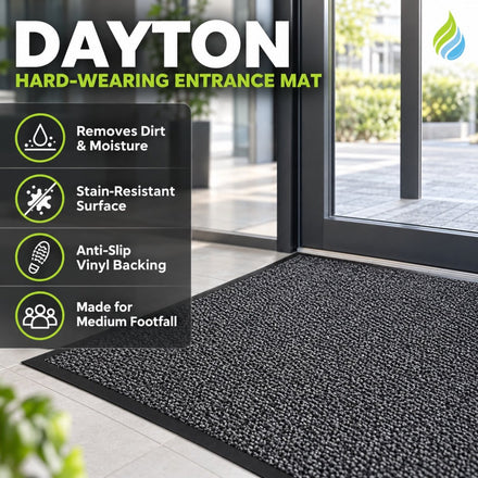 Hard-Wearing Functional Entrance Mats – Anti-Slip, Stain-Resistant & Available in Mottled Colours - Slips Away -  -