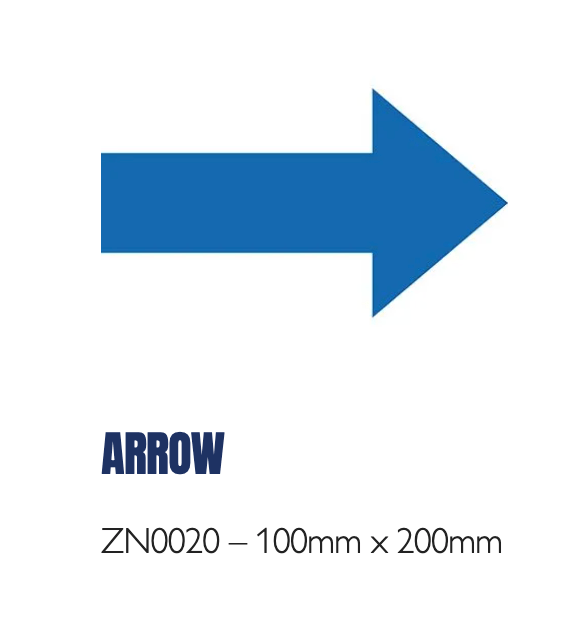Hazard Floor Marking Shapes – Durable Die - Cut Markers for 5S & Safety Zones - Slips Away - Anti slip tape - ZN0020 – 100mm x 200mm - BLACK - 