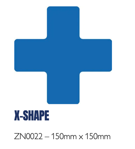 Hazard Floor Marking Shapes – Durable Die - Cut Markers for 5S & Safety Zones - Slips Away - Anti slip tape - ZN0022 – 150mm x 150mm - BLACK - 