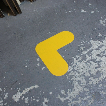 Hazard Floor Marking Shapes – Durable Die - Cut Markers for 5S & Safety Zones - Slips Away - Anti slip tape - ZN0027 – 200mm x 200mm - BLACK - 