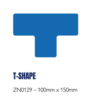 Hazard Floor Marking Shapes – Durable Die - Cut Markers for 5S & Safety Zones - Slips Away - Anti slip tape - ZN0129 – 100mm x 150mm - BLACK - 