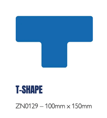 Hazard Floor Marking Shapes – Durable Die - Cut Markers for 5S & Safety Zones - Slips Away - Anti slip tape - ZN0129 – 100mm x 150mm - BLACK - 