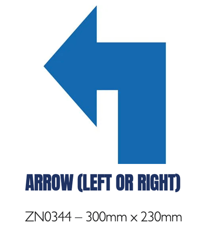 Hazard Floor Marking Shapes – Durable Die - Cut Markers for 5S & Safety Zones - Slips Away - Anti slip tape - ZN0344 – 300mm x 230mm - BLACK - 
