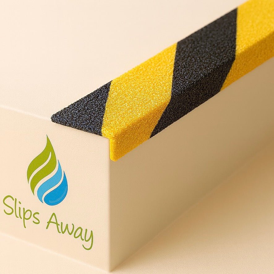 Hazard GRP Stair Nosings – Heavy - Duty Anti - Slip Safety Tread - Non - Slip Step Edge Protection 30mm x 70mm - Slips Away - SN0248BY - 