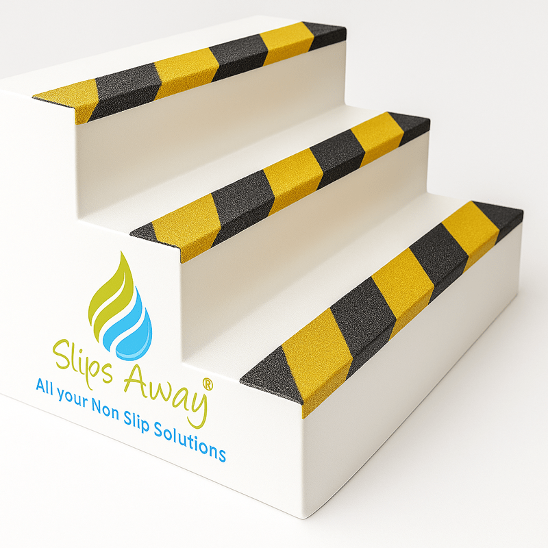 Hazard GRP Stair Nosings – Heavy - Duty Anti - Slip Safety Tread - Non - Slip Step Edge Protection 30mm x 70mm - Slips Away - SN0248BY - 