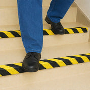 Hazard GRP Stair Nosings – Heavy - Duty Anti - Slip Safety Tread - Non - Slip Step Edge Protection (500mm - 3m) - Slips Away - Stair nosing - 1x GRP nosing hazard 500mm - 
