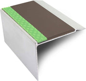 AHD22 72 X 55Mm Aluminium DDA Compliant Non Slip Stair Nosing - Black, 1.0M