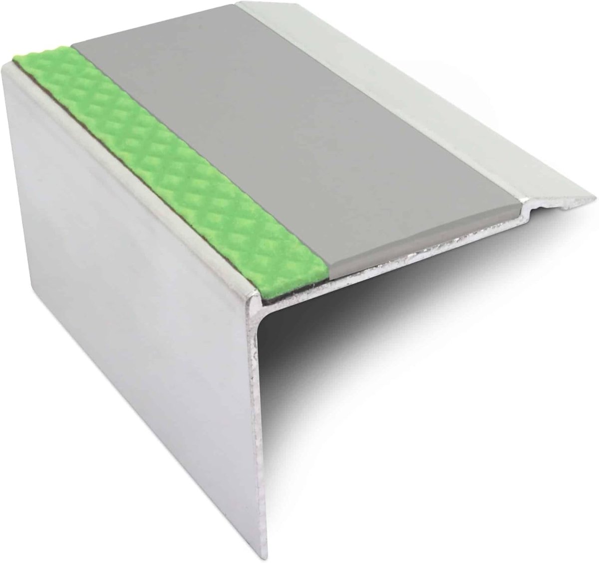 AHD22 72 X 55Mm Aluminium DDA Compliant Non Slip Stair Nosing - Black, 1.0M