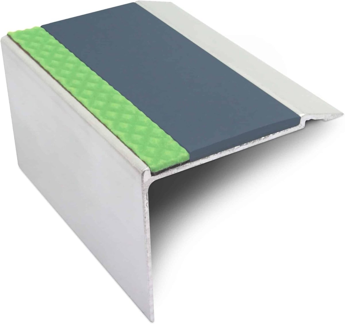 AHD22 72 X 55Mm Aluminium DDA Compliant Non Slip Stair Nosing - Black, 1.0M