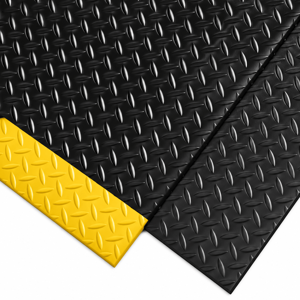 Heavy-Duty Anti-Fatigue Mat – 12.7mm Thick Diamond Tread Non-Slip Vinyl Workplace Matting - Slips Away - KD24BL -