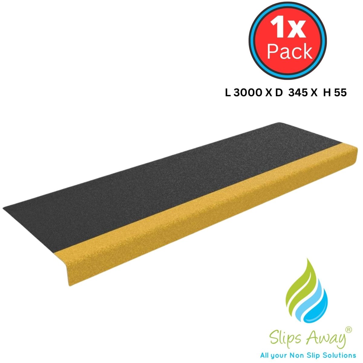 Heavy Duty GRP Step Nosing Covers Industrial Non - Slip Fibreglass Reinforced Stair Treads - Slips Away - stair treads - 