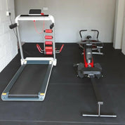 Heavy-Duty Non-Slip Gym Mats - Black Rubber Crumb Tiles - 10mm Thick - 1m x 1m