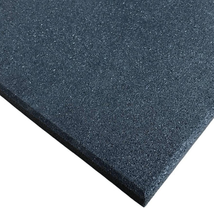 Heavy-Duty Non-Slip Gym Mats - Black Rubber Crumb Tiles - 10mm Thick - 1m x 1m