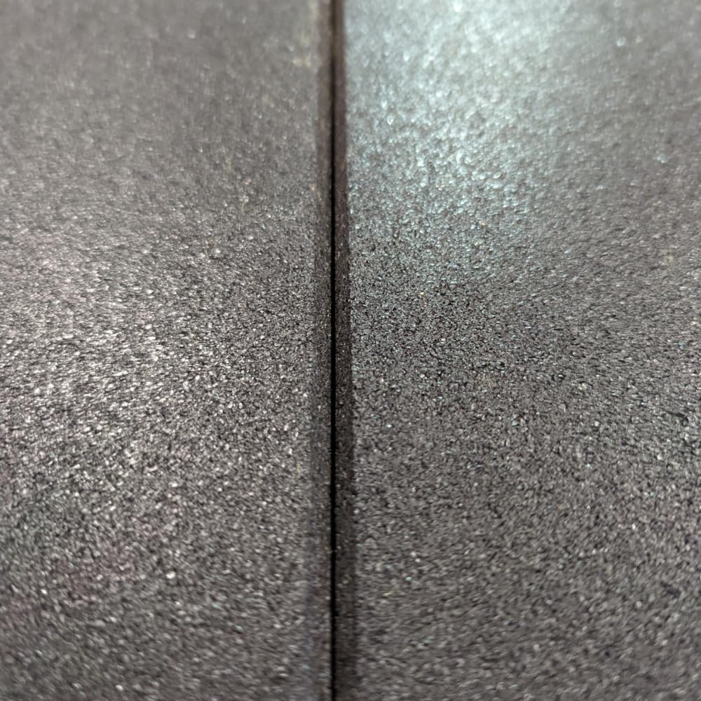 Heavy-Duty Non-Slip Gym Mats - Black Rubber Crumb Tiles - 10mm Thick - 1m x 1m