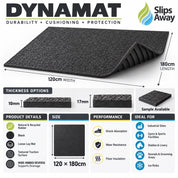 Heavy Duty Rubber Floor Matting AntiSlip + Exceptional Durability Cushioning & Floor Protection ECO: Biodegradable+Recyclable - Slips Away -  -