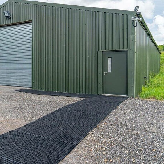 Heavy Duty Rubber Ground Protection Mat Roll – Non-Slip Grass & Floor Protection Matting for Construction, Worksites, Landscaping, Events & Greenskeepers - Slips Away - GKS1015 -