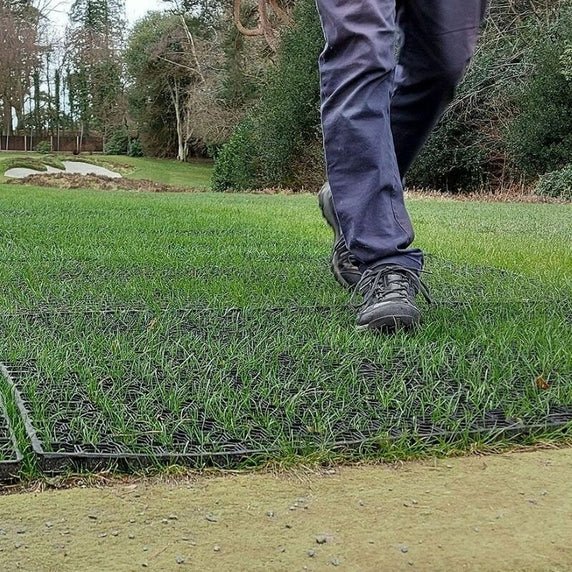 Heavy Duty Rubber Ground Protection Mat Roll – Non-Slip Grass & Floor Protection Matting for Construction, Worksites, Landscaping, Events & Greenskeepers - Slips Away - GKS1015 -