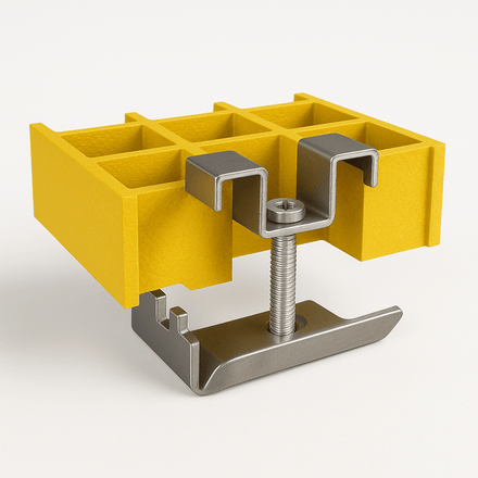 J Clamp for GRP Mesh Grating – Secure Fiberglass Grating Fastener for Industrial Use - Slips Away - GRP MESH GRATING - 