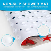 Kids Bath Mat Non Slip 100X40Cm Extra Large with Suction Cups & Drain Holes, Machine Washable - Slips Away - B0B6W7N1K8 - 