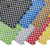 Kumfi Tile PVC Interlocking Anti-Slip & Anti-Fatigue Drainage Matting – Indoor & Outdoor - Slips Away - KT1212GY -
