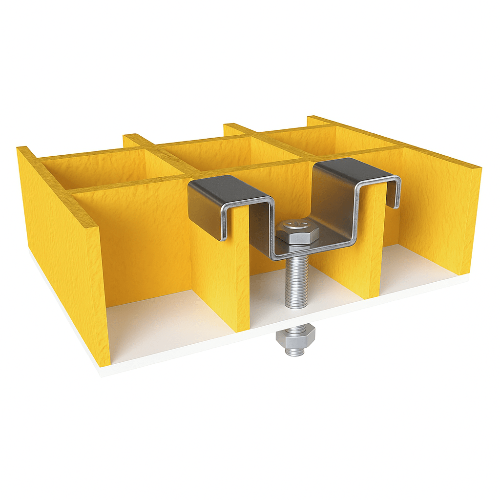 Grp Clips Fixing Clips for GRP Grating Installation – Slips Away