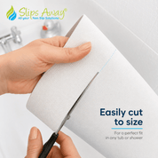 Non Slip Adhesive Bath Mat - Ultra Thin - Anti Skid Textured Vinyl 16”x34” - Slips Away - bath mat stickers - SA077. -