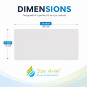 Dimensions of ultra-thin adhesive bath mat 