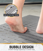 Non - slip anti - mould bath mat (68x38 cm) for the bath & shower, featuring quick - drain TPE material and suction cups. - Slips Away - Bath mat - B0CNLBTFQS - 