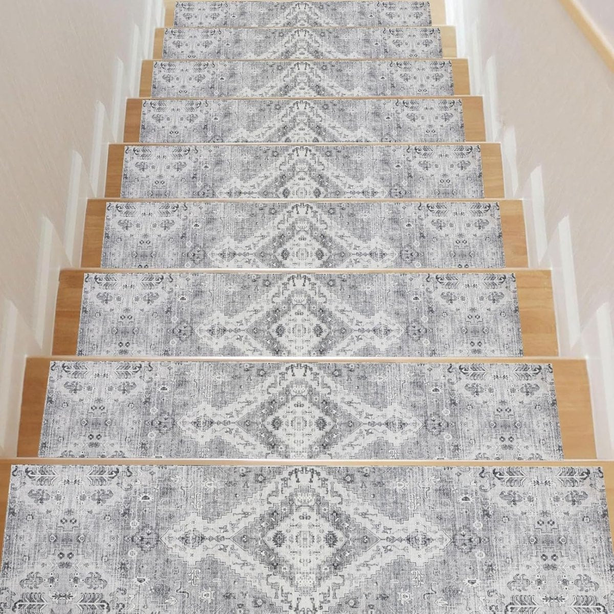 Non - Slip Carpet Stair Treads (76x20 cm) for Wooden Steps, Perfect grip for indoor stairways. - Slips Away - stair treads - B0DFYF6SL6 - 